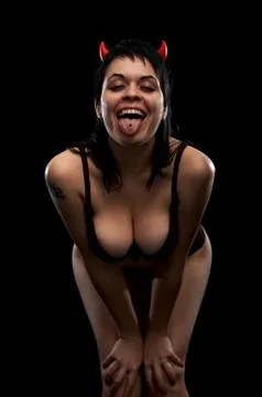 Teasing brunette Stock Photos