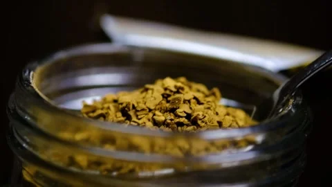 Teaspoon coffee scoop  Stock Footage 306960715