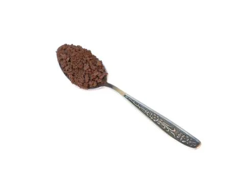 Teaspoon of instant coffee Stock Photos