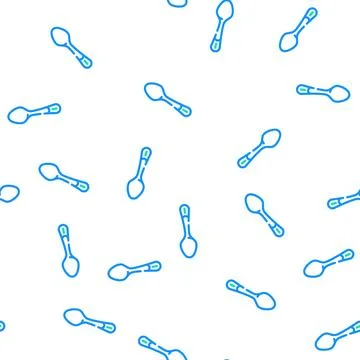 Teaspoon kitchen utensil vector seamless pattern Illustrazione stock