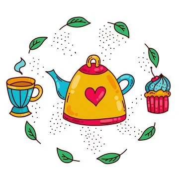 Teatime Stock Illustration