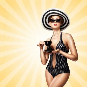 Teatime manners. Stock Photos