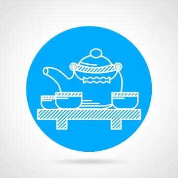 Teatime round vector icon Stock Illustration