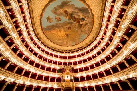Teatro di San Carlo, Naples opera house, Italy Stock Photos