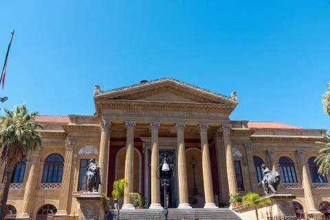The Teatro Massimo in Palermo Stock Photos