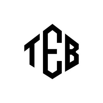 TEB letter logo design with polygon shape. TEB polygon and cube shape logo .. Stock Illustration