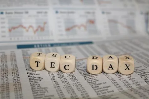 Tec Dax lettering Stock Photos