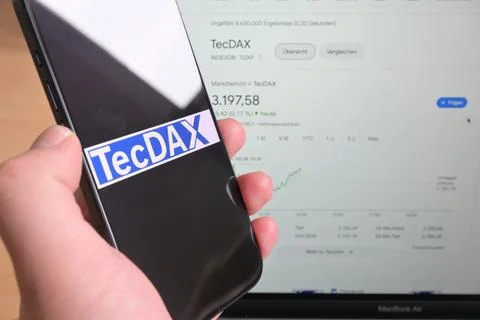 TecDax logo on the phone Stock Photos