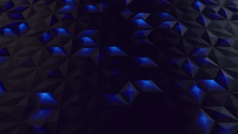 Tech 3d abstract background dark blue light AI Stock Footage 124674268