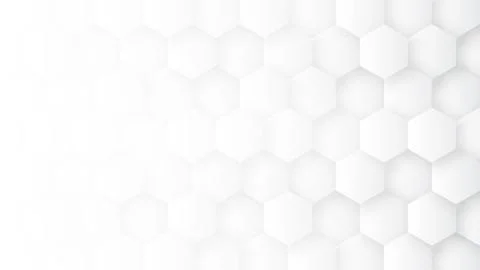 Tech 3D Hexagon Blocks Abstract White Background Stock Illustration