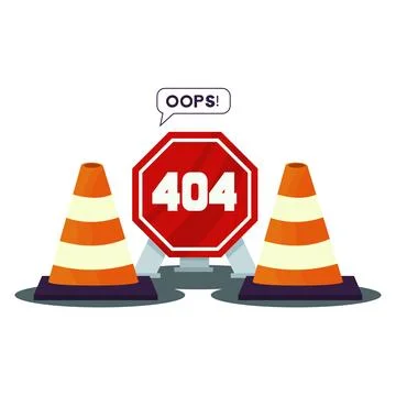 Tech 404 error illustration Stock Illustration