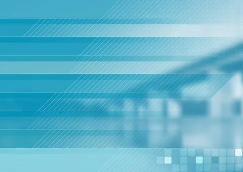 Tech abstract background with blue geometric stripes and white lines イラスト素材