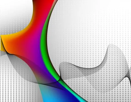 Tech abstract composition on halftone background Stock Illustration