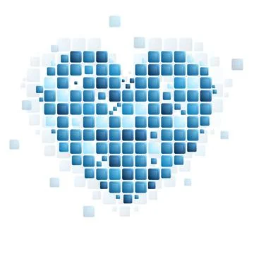 Tech abstract heart shape Tech abstract heart shape. Vector Valentine back... Stock Photos