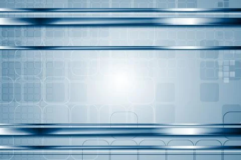Tech abstract metallic vector background with squares Illustrazione stock