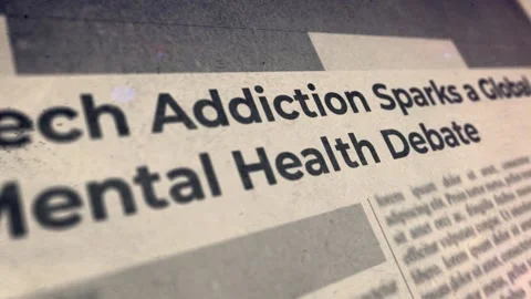 Tech Addiction Sparks a Global Mental Health Debate Stock Footage 343399129