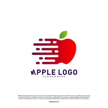 Tech Apple logo design concept. Fast Apple Creative Technology Logo vector te Stock Illustration