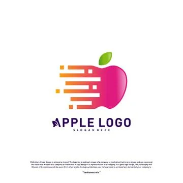Tech Apple logo design concept. Fast Apple Creative Technology Logo vector te Stock Illustration