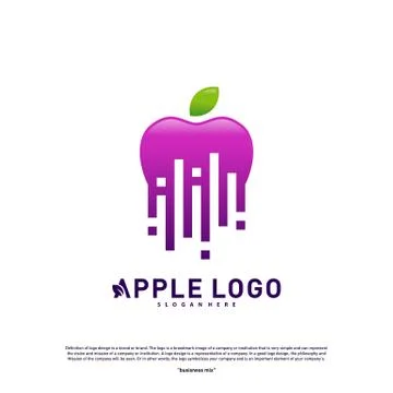 Tech Apple logo design concept. Fast Apple Creative Technology Logo vector te Stock Illustration
