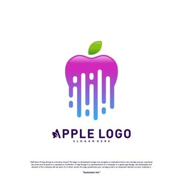 Tech Apple logo design concept. Fast Apple Creative Technology Logo vector te Stock Illustration