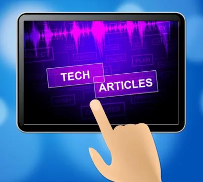 Tech Articles Means Technology Publication 3d Illustration Stock Illustration