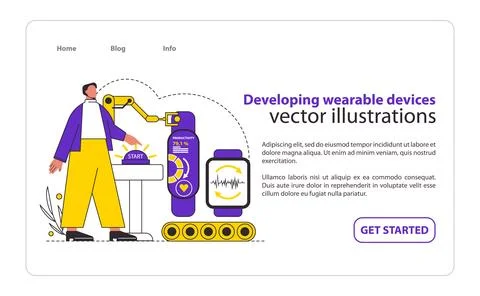 Tech-Assisted Health Flat Vector illustration. Stockillustratie