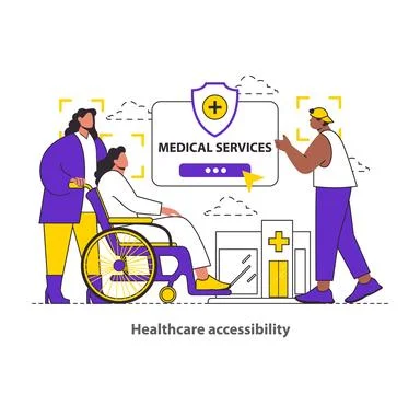 Tech-Assisted Health Flat Vector illustration. Stockillustratie