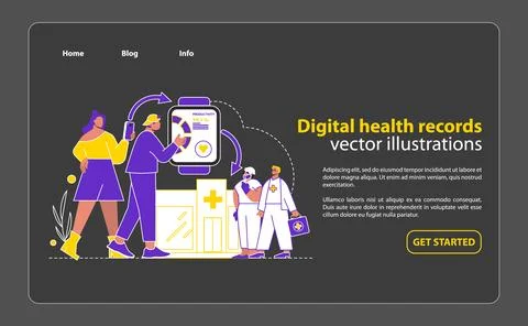 Tech-Assisted Health Flat Vector illustration. Stockillustratie
