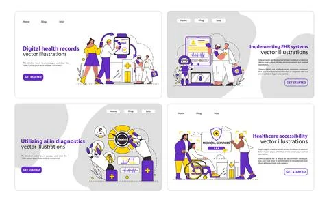 Tech-Assisted Health Flat Vector illustration. Stockillustratie