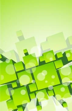 Tech background with 3d element Stock Illustration