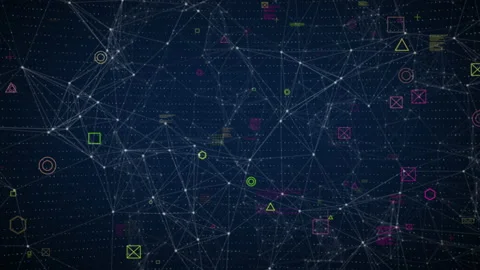 Tech background abstract blue information Stock-Footage 203887647