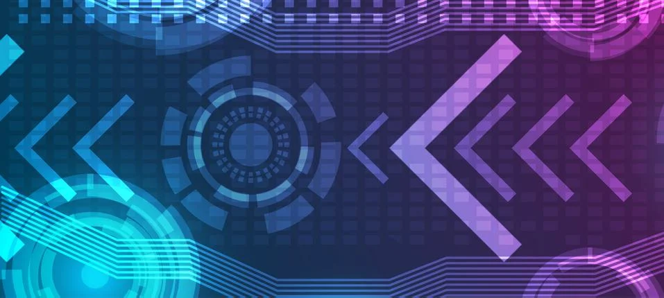 Tech background with abstract shapes Stock Illustration