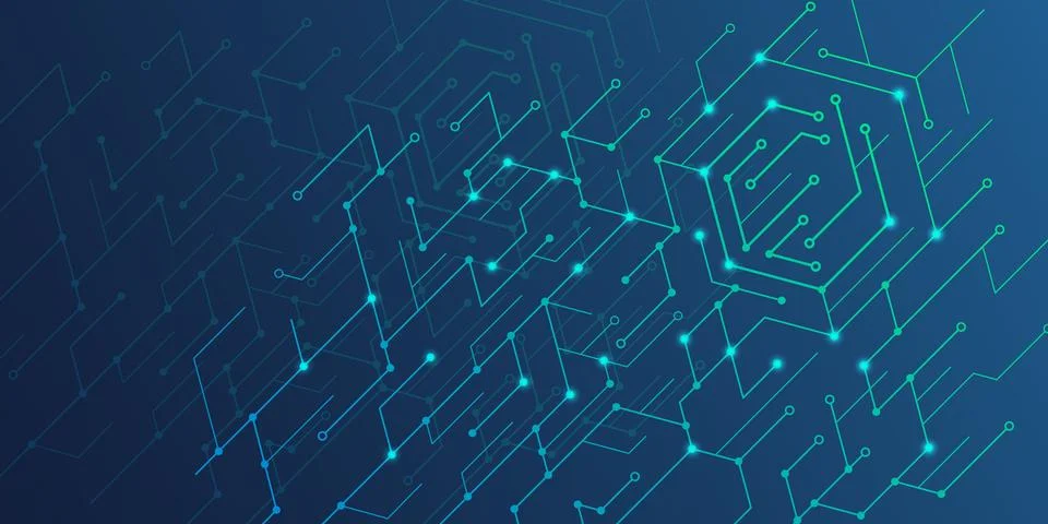 Tech background. Digital data connect, innovate business information in internet 스톡 일러스트