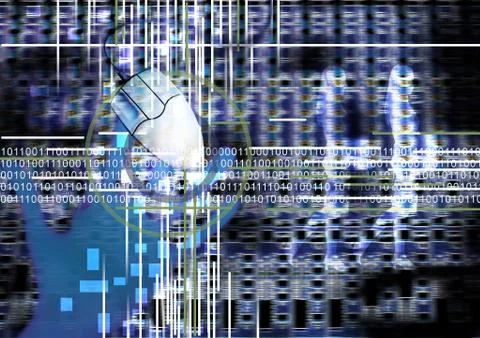 Tech background, electronics, biome Stock-Illustration