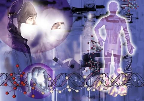 Tech background, electronics, biome 스톡 일러스트