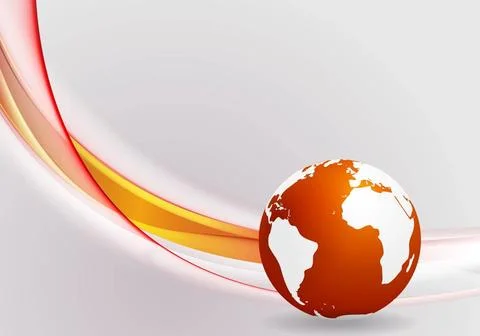 Tech background with globe and smooth waves Tech background with globe and... Stock Photos