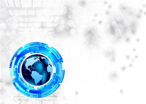Tech background with globe Stock Illustration
