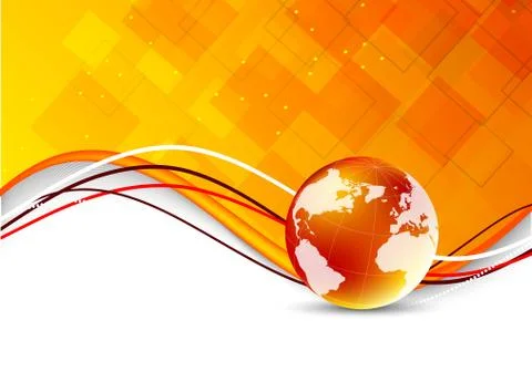 Tech background with globe Stock Illustration