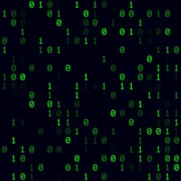 Tech background. Green sparse binary background. Small sized seamless patte.. Stock Illustration