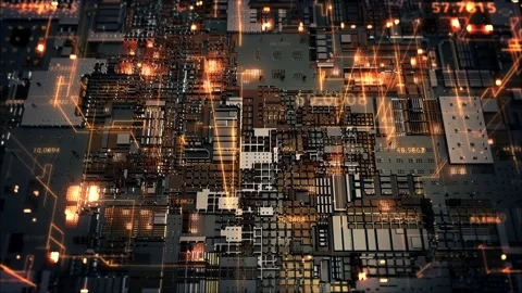 Tech Background Motion Graphic Loop Stock Footage 135280767