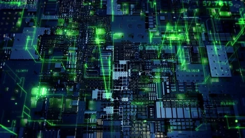Tech Background Motion Graphic Loop Stock Footage 135396404