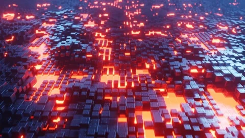 Tech background motion graphic in seamless loop Stock Footage 265413538