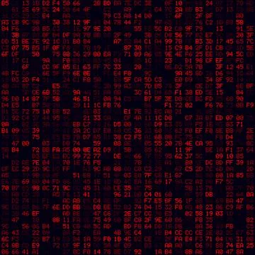 Tech background. Red filled hexademical pairs background. Medium sized seam.. イラスト素材