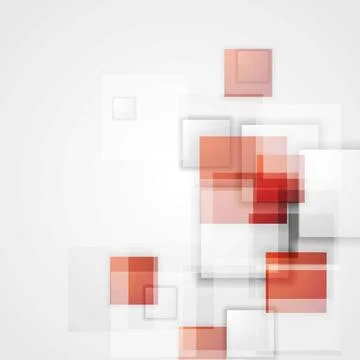Tech background with red squares Tech background with red squares. Vector ... Foto stock