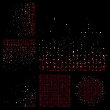 Tech background. Red yellow green color theme backgrounds. Gradiented geome.. Stock Photos