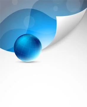 Tech background with sphere Stock Illustration