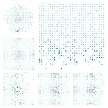 Tech background. Teal color theme backgrounds. Gradiented geometric pattern.. Stock Illustration