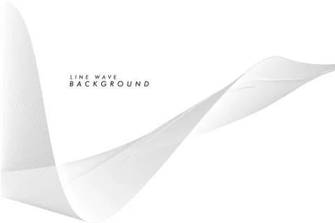 Tech background with vector abstract wave line Stock Illustration