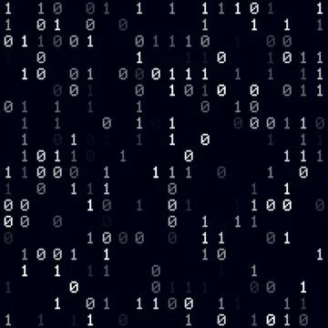 Tech background. White sparse binary background. Small sized seamless patte.. Stock Illustration