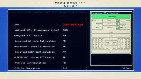 Tech BIOS setup - For Advanced users Stock Footage 102424550